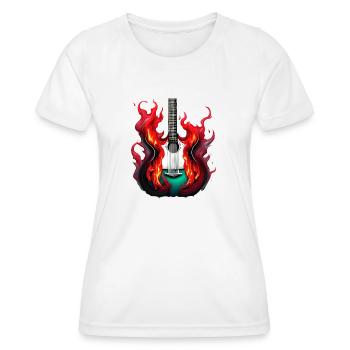 guitare, instrument de musique, guitariste, instrument à cordes pincées - T-shirt sport Femme - blanc - Devant - AI Model Female 172 dark (172cm)