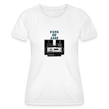 T-Shirts für Jazzliebhaber - Frauen Funktions-T-Shirt - Weiß - Vorne - AI Model Female 172 dark (172cm)