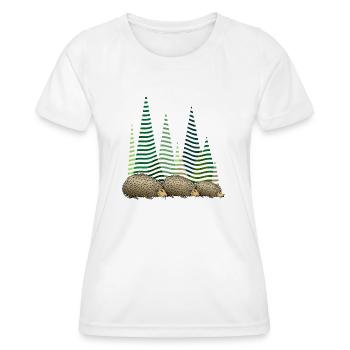 Hérissons - T-shirt sport Femme - blanc - Devant - AI Model Female 172 dark (172cm)
