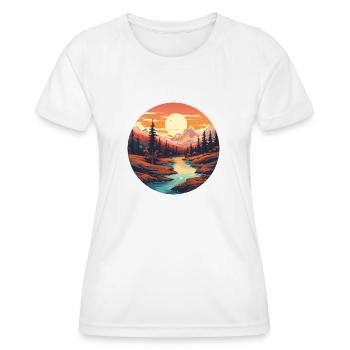 Paysage de rêve - T-shirt sport Femme - blanc - Devant - AI Model Female 172 dark (172cm)