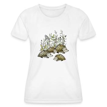 Hérissons - T-shirt sport Femme - blanc - Devant - AI Model Female 172 dark (172cm)