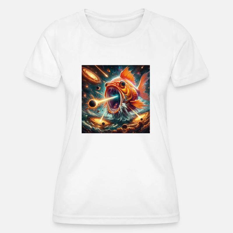 Super Goldfish - Women's Functional T-Shirt - white