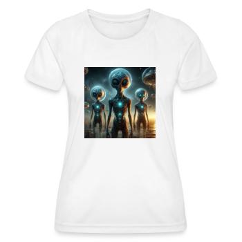 Astrophysique Spiritualité - T-shirt sport Femme - blanc - Devant - AI Model Female 172 dark (172cm)