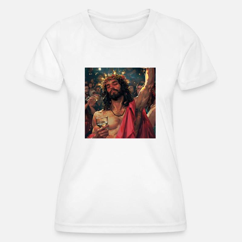 Jesus celebrates - Women's Functional T-Shirt - white