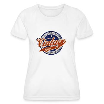 Jahrgang 2017—2017 Jahr Geburtstagsgeschenk - Frauen Funktions-T-Shirt - Weiß - Vorne - AI Model Female 172 dark (172cm)