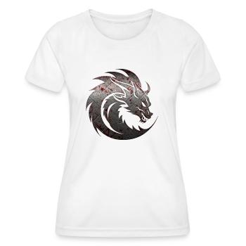 Fantasy Dragon Anime Dragon Head Mythical reptile - Women's Functional T-Shirt - white - Front - AI Model Female 172 dark (172cm)