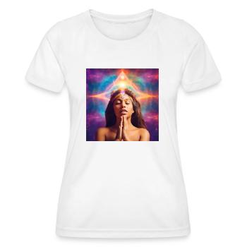 Espace Spiritualité Ésotérisme - T-shirt sport Femme - blanc - Devant - AI Model Female 172 dark (172cm)