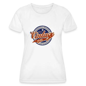 Jahrgang 1946—Jahr 1946 Geburtstagsgeschenk - Frauen Funktions-T-Shirt - Weiß - Vorne - AI Model Female 172 dark (172cm)