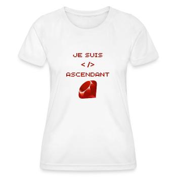 Ruby web developer - Women's Functional T-Shirt - white - Front - AI Model Female 172 dark (172cm)