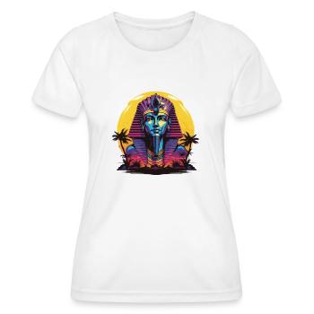 Sphinx égyptien Style Vintage - T-shirt sport Femme - blanc - Devant - AI Model Female 172 dark (172cm)
