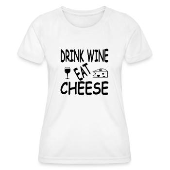 Wein - Frauen Funktions-T-Shirt - Weiß - Vorne - AI Model Female 172 dark (172cm)