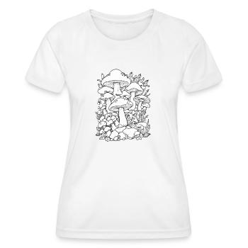 Fungi - Women's Functional T-Shirt - white - Front - AI Model Female 172 dark (172cm)