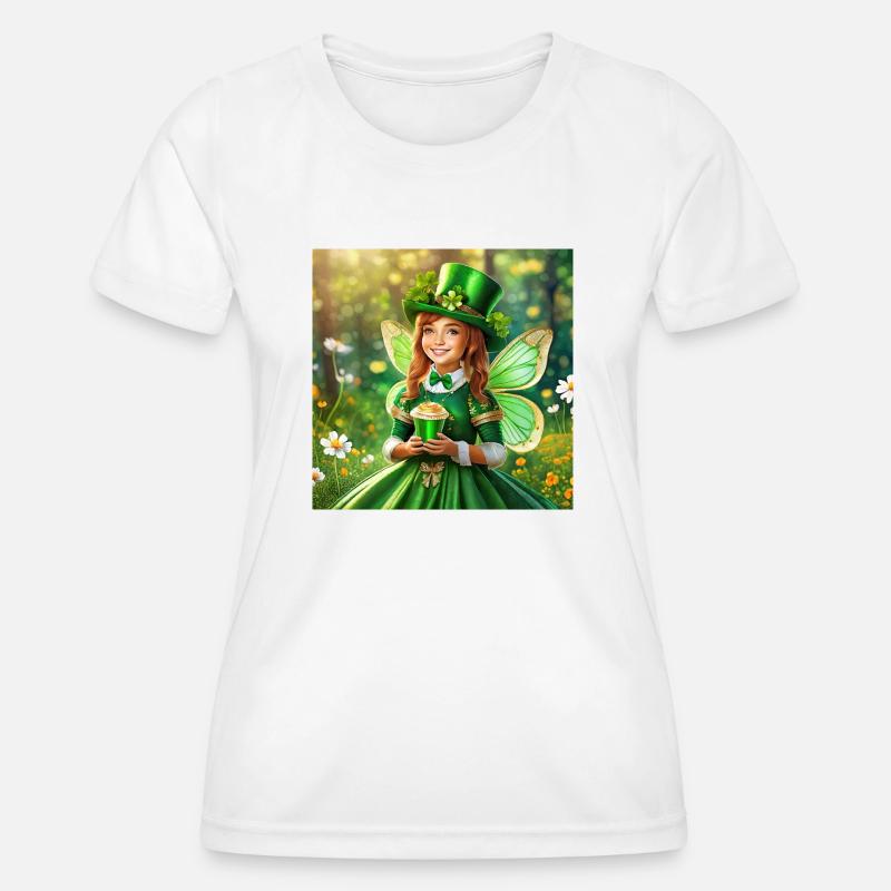 Saint Patrick's Fairy - Women's Functional T-Shirt - white