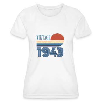 Jahrgang 1943 - Frauen Funktions-T-Shirt - Weiß - Vorne - AI Model Female 172 dark (172cm)