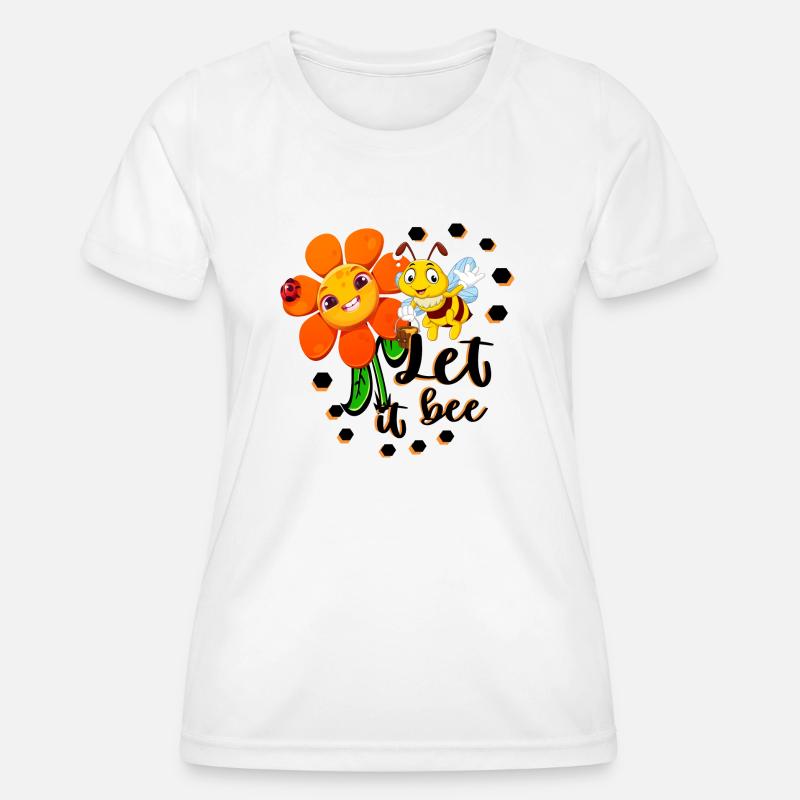 Let it Bee - Women's Functional T-Shirt - white