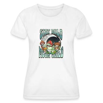 Stay Wild Moon Child Cartoon - Women's Functional T-Shirt - white - Front - AI Model Female 172 dark (172cm)