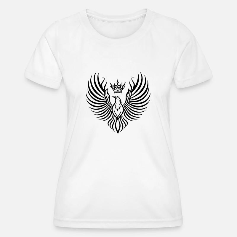 Phoenix with Floating Crown - Women's Functional T-Shirt - white