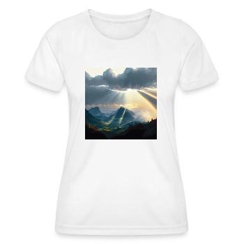 After every rain comes sunshine again - Women's Functional T-Shirt - white - Front - AI Model Female 172 dark (172cm)