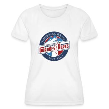 Route des Grandes Alpes | Thonon - Menton - Women's Functional T-Shirt - white - Front - AI Model Female 172 dark (172cm)