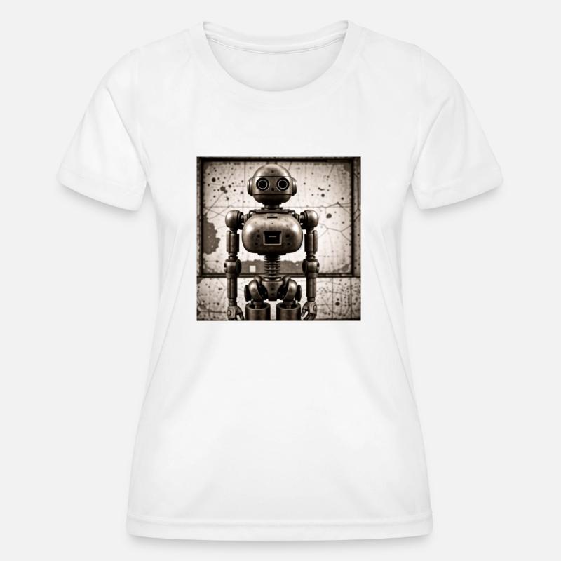 Vintage Robot - Women's Functional T-Shirt - white