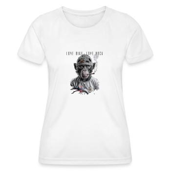 Rock Primate Biker - Frauen Funktions-T-Shirt - Weiß - Vorne - AI Model Female 172 dark (172cm)