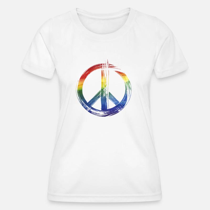 Peace Rainbow - Women's Functional T-Shirt - white