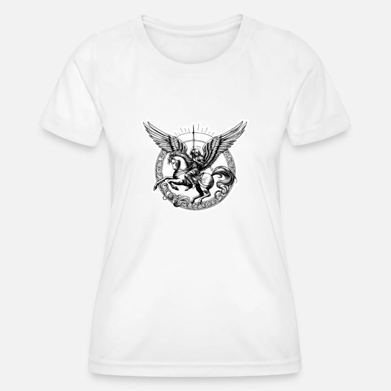 A majestic armed angel - Women's Functional T-Shirt - white