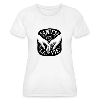 Amies pour la vie - T-shirt sport Femme - blanc - Devant - AI Model Female 172 dark (172cm)