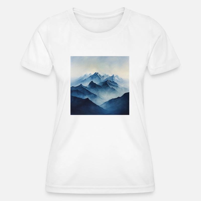 Poster Canvas Mountain 12 - Women's Functional T-Shirt - white