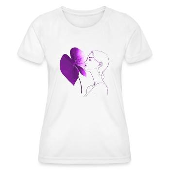 Flowers Women girl fashion design art female style - Women's Functional T-Shirt - white - Front - AI Model Female 172 dark (172cm)