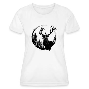 Hirsch reduced to the essentials - Women's Functional T-Shirt - white - Front - AI Model Female 172 dark (172cm)