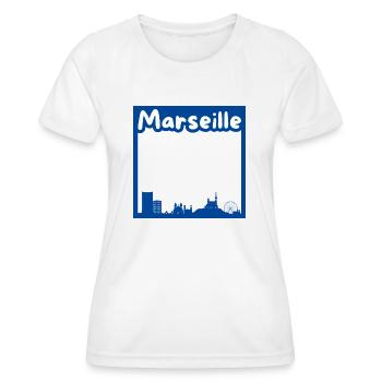 Stadt Marseille - Frauen Funktions-T-Shirt - Weiß - Vorne - AI Model Female 172 dark (172cm)