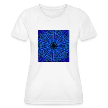 Blaues abstraktes Design - Frauen Funktions-T-Shirt - Weiß - Vorne - AI Model Female 172 dark (172cm)