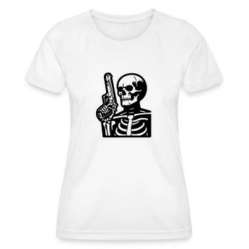 Skeleton with Weapon - Women's Functional T-Shirt - white - Front - AI Model Female 172 dark (172cm)