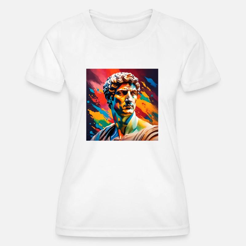 Michelangelo David coloured - Women's Functional T-Shirt - white