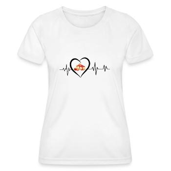 Herzschlag Käsekuchen - Frauen Funktions-T-Shirt - Weiß - Vorne - AI Model Female 172 dark (172cm)