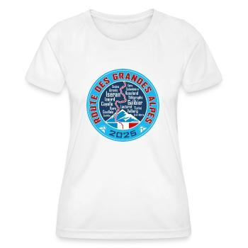 Route des Grandes Alpes V3 | 2025 - T-shirt sport Femme - blanc - Devant - AI Model Female 172 dark (172cm)
