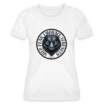 Shed Fear, Embrace Strength - Frauen Funktions-T-Shirt - Weiß - Vorne - AI Model Female 172 dark (172cm)