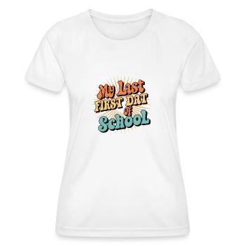 back to school - Women's Functional T-Shirt - white - Front - AI Model Female 172 dark (172cm)