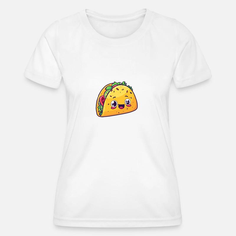 Taco with face - Women's Functional T-Shirt - white