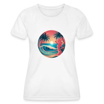 Tropischer Sommer - Frauen Funktions-T-Shirt - Weiß - Vorne - AI Model Female 172 dark (172cm)