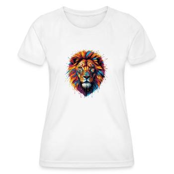 Lebendige Löwenkraft - Frauen Funktions-T-Shirt - Weiß - Vorne - AI Model Female 172 dark (172cm)