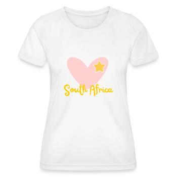 Afrique du Sud - Sahara - Afrique - Clifton - Cape Town - T-shirt sport Femme - blanc - Devant - AI Model Female 172 dark (172cm)