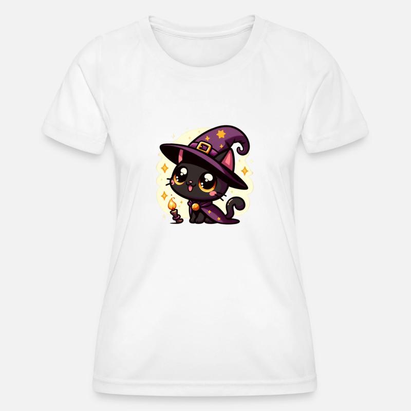 Spooky kitty Halloween - Women's Functional T-Shirt - white
