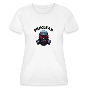 Masque à gaz - T-shirt sport Femme - blanc - Devant - AI Model Female 172 dark (172cm)