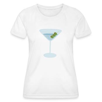 Martini with Olives - Women's Functional T-Shirt - white - Front - AI Model Female 172 dark (172cm)