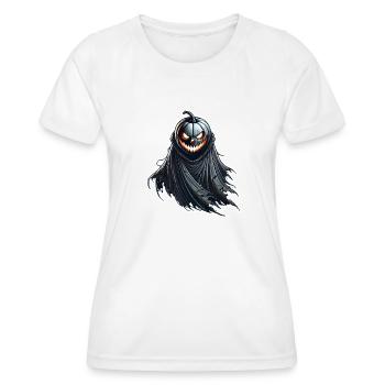 Zierkürbis mit Umhang - Frauen Funktions-T-Shirt - Weiß - Vorne - AI Model Female 172 dark (172cm)