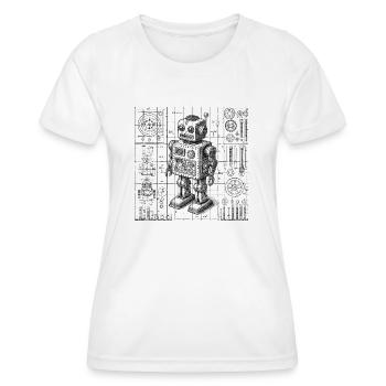 Robot - Women's Functional T-Shirt - white - Front - AI Model Female 172 dark (172cm)