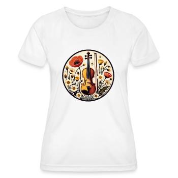 Violin - Women's Functional T-Shirt - white - Front - AI Model Female 172 dark (172cm)