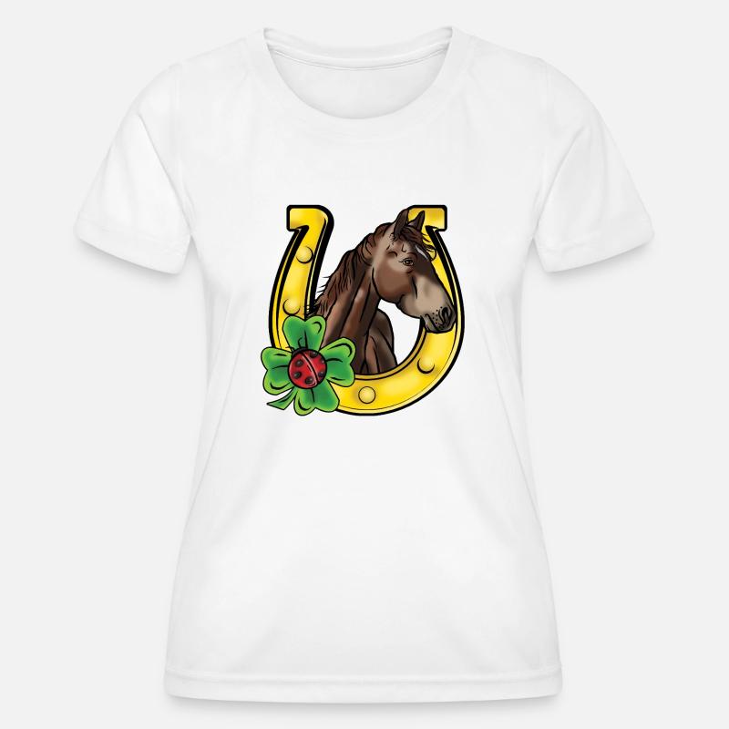 Comic Pony in Happiness - Women's Functional T-Shirt - white